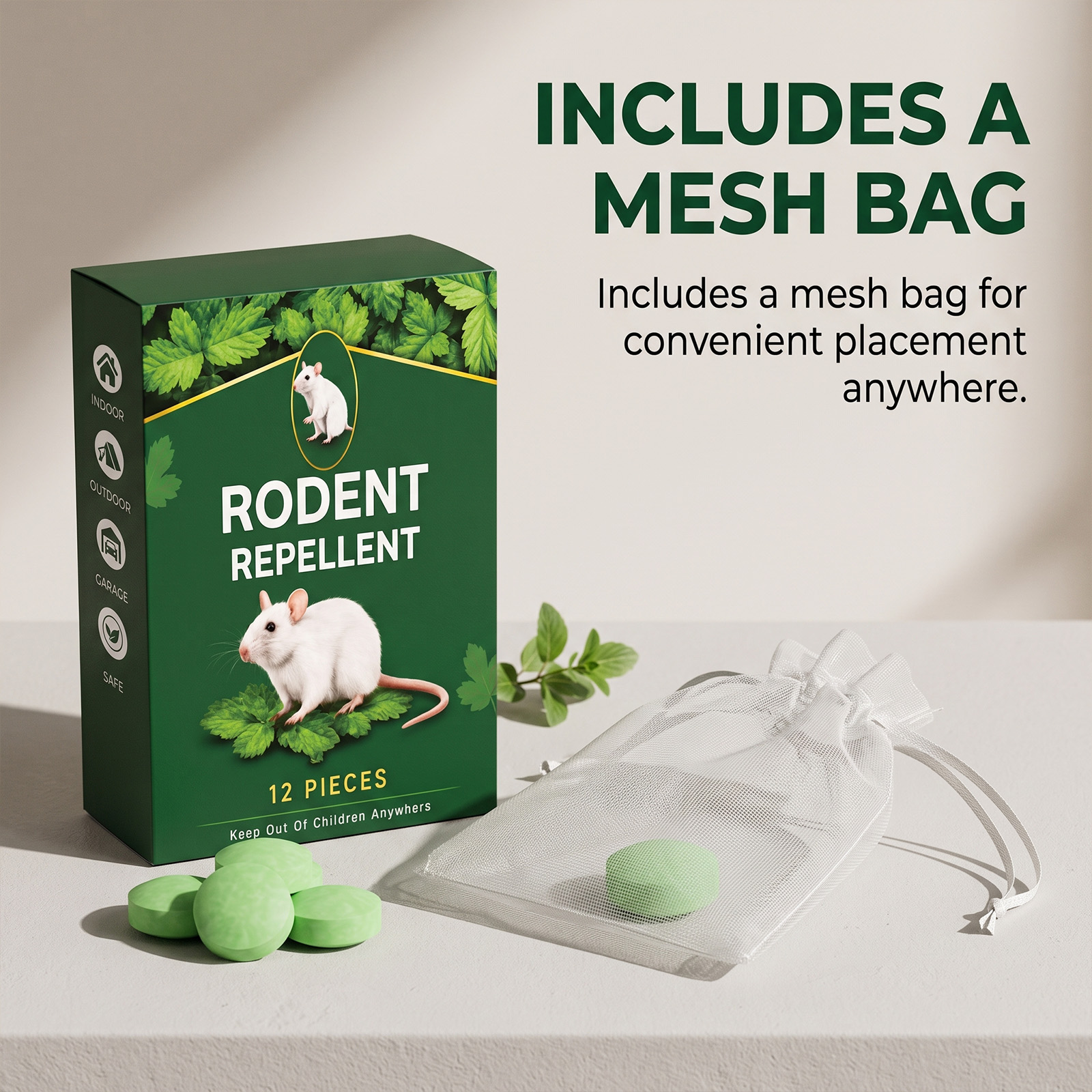 Rat Repellent Pill Household Commercial Equipment Room Warehouse Commercial Kitchen Parking Lot Anti Bite Convenient Repellent
