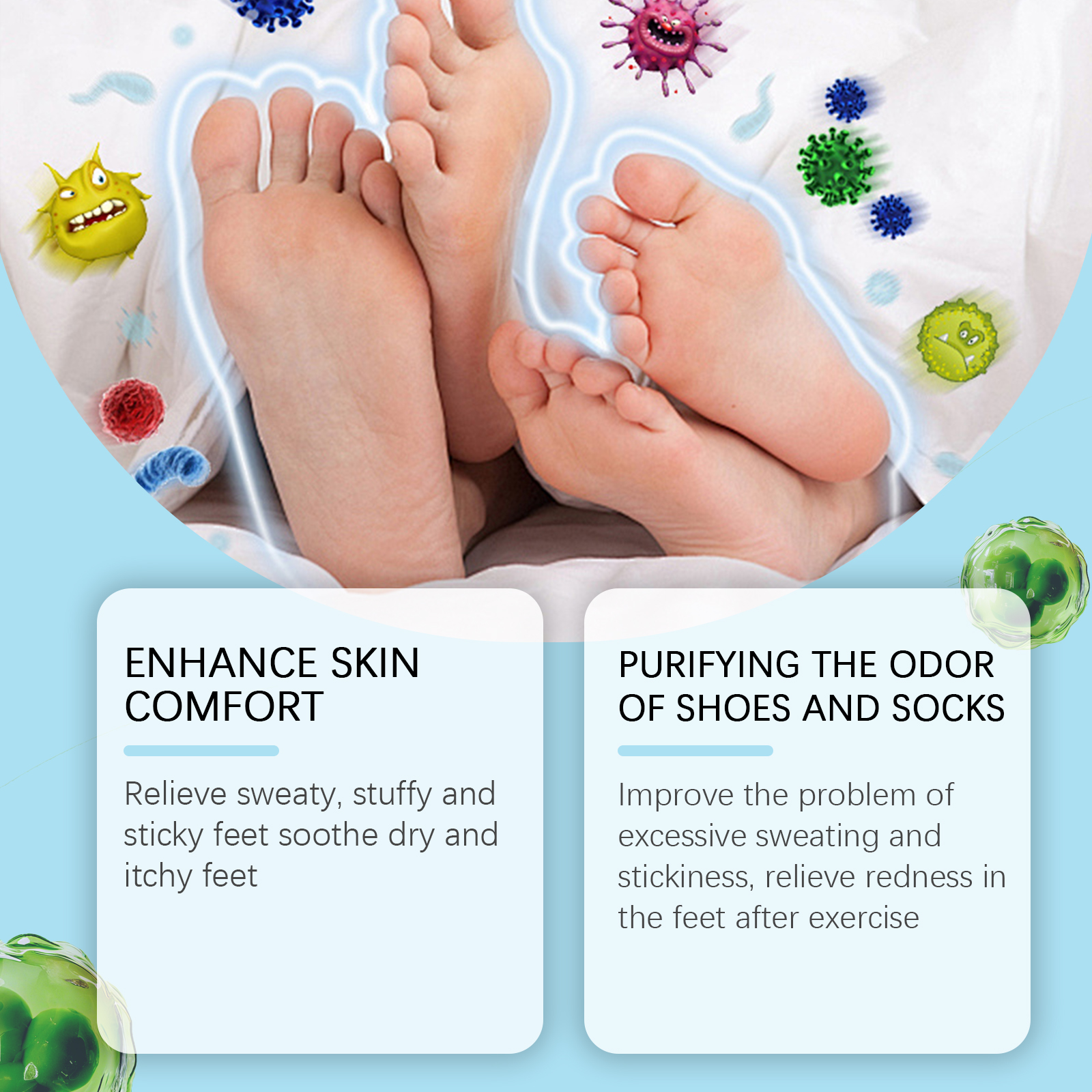 Refreshing Care Spray Gentle Daily Foot Skin Care Dry Comfort Non Sticky Portable Carry Spray