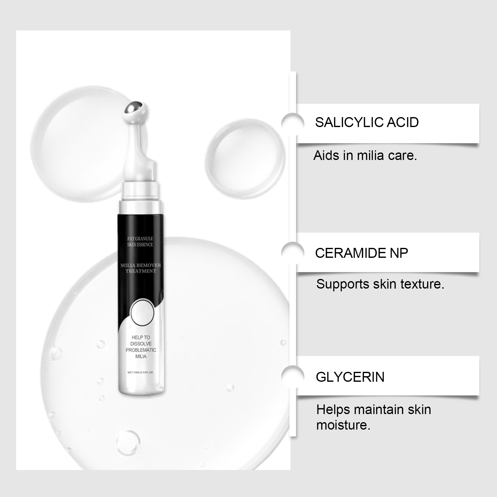 Facial Acne Essence Liquid Mild Cleansing Skin Moisturizing Refreshing Non Greasy Acne Care