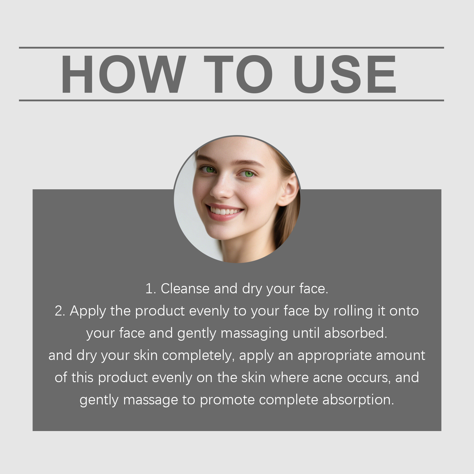 Facial Acne Essence Liquid Mild Cleansing Skin Moisturizing Refreshing Non Greasy Acne Care