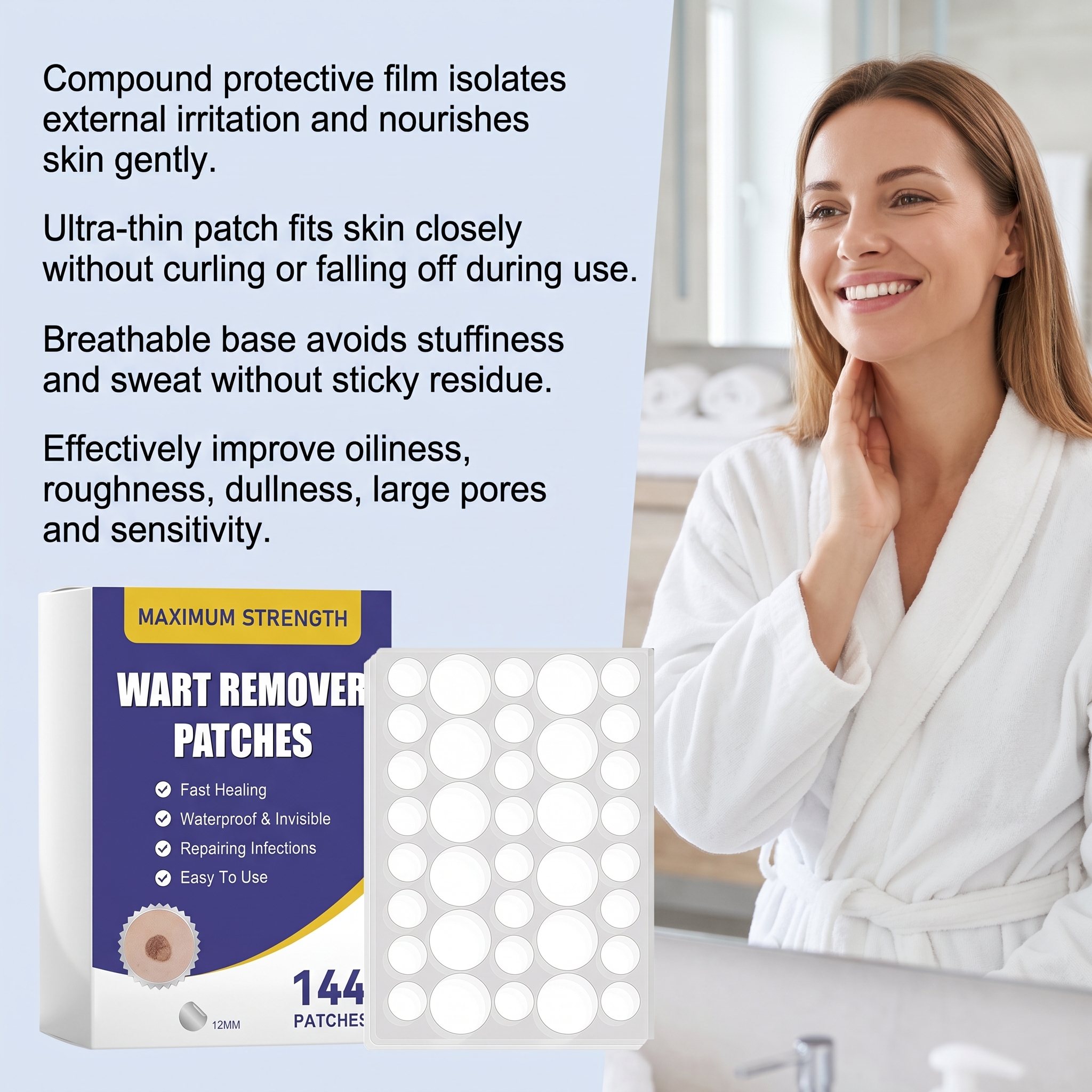Skin Brightening Care Patch Light Thin Breathable Small Close Convenient Daily Clean Body Skin
