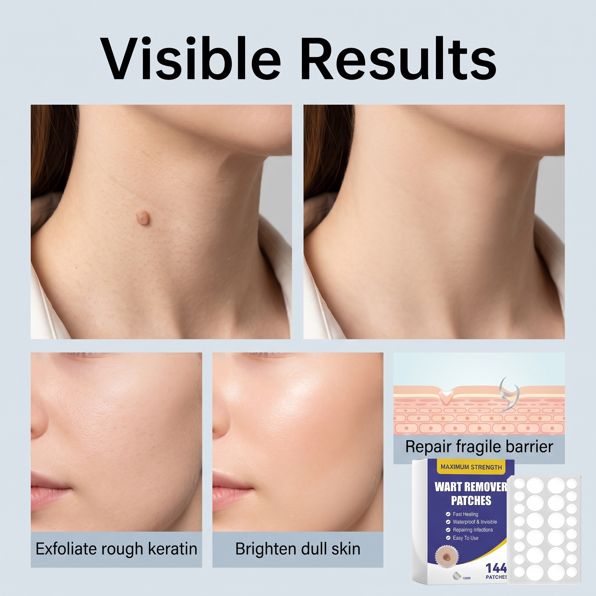 Skin Brightening Care Patch Light Thin Breathable Small Close Convenient Daily Clean Body Skin