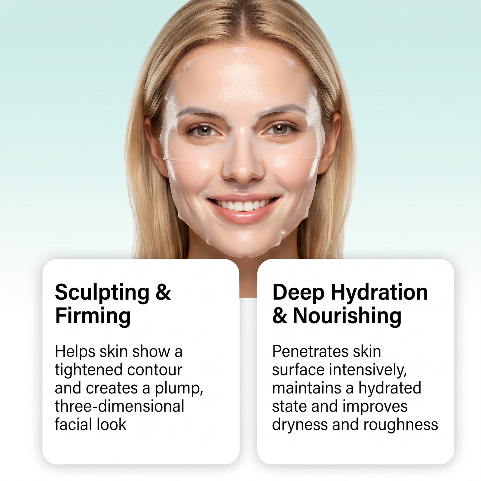 Collagen Moisturizing Facial Mask Hydrating Soft Refreshing Plump Smooth Nourish Skin Face Care