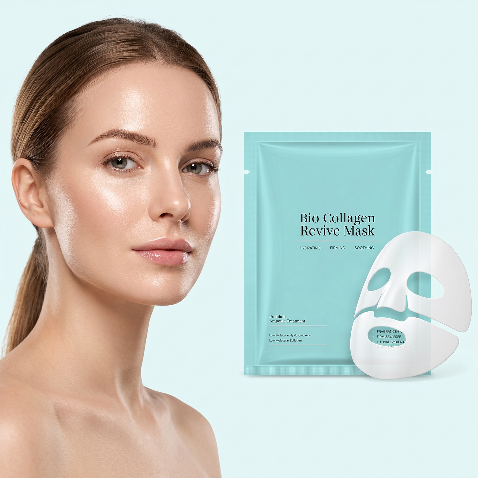 Collagen Moisturizing Facial Mask Hydrating Soft Refreshing Plump Smooth Nourish Skin Face Care