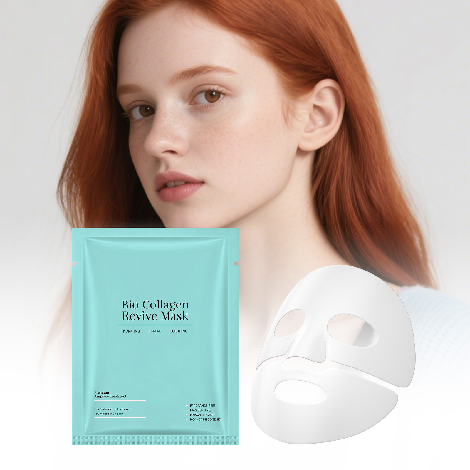 Collagen Moisturizing Facial Mask Hydrating Soft Refreshing Plump Smooth Nourish Skin Face Care