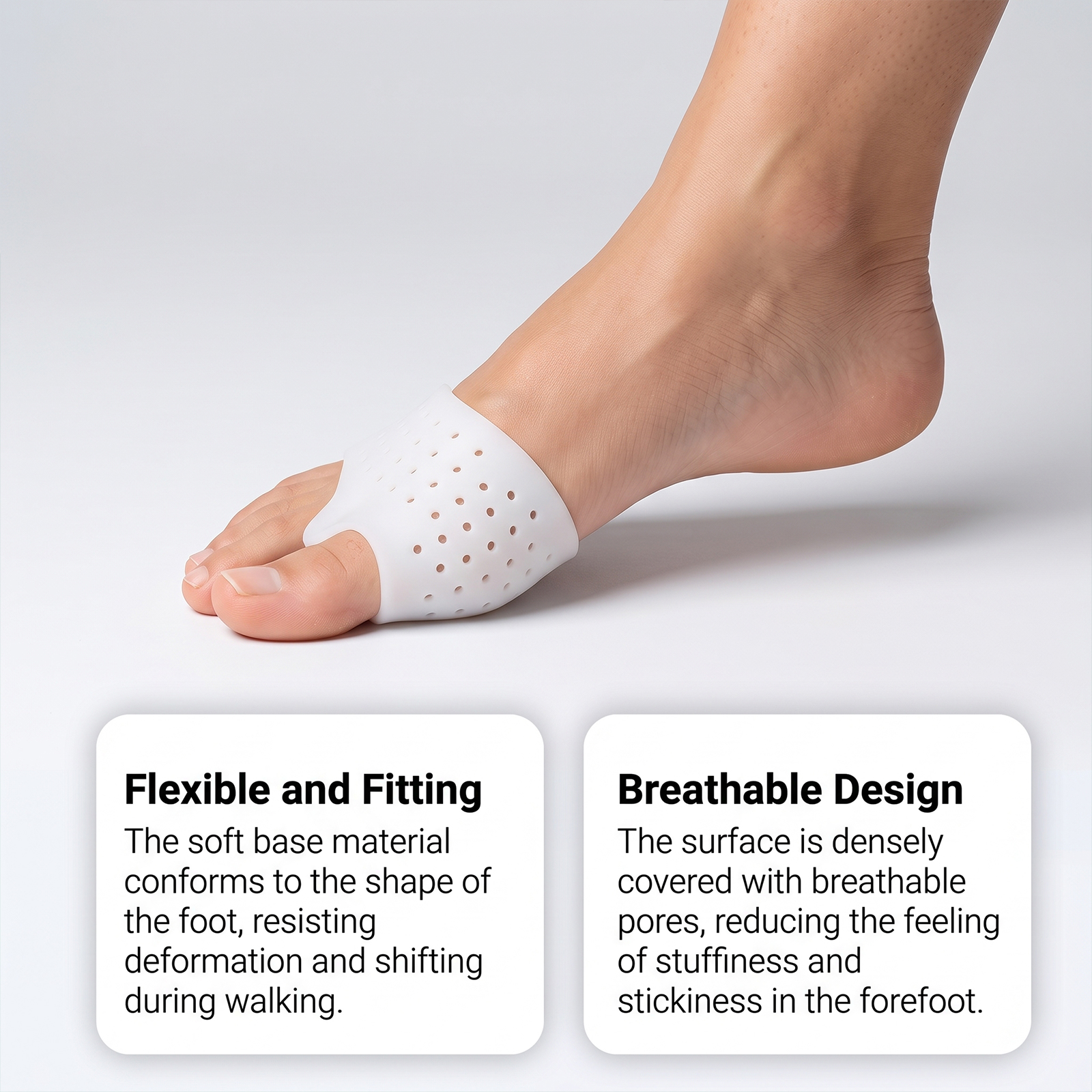 Toe Separator Daily Mild Care Foot Comfort Breathable Dry Skin Friendly Convenient Foot Use Accessory