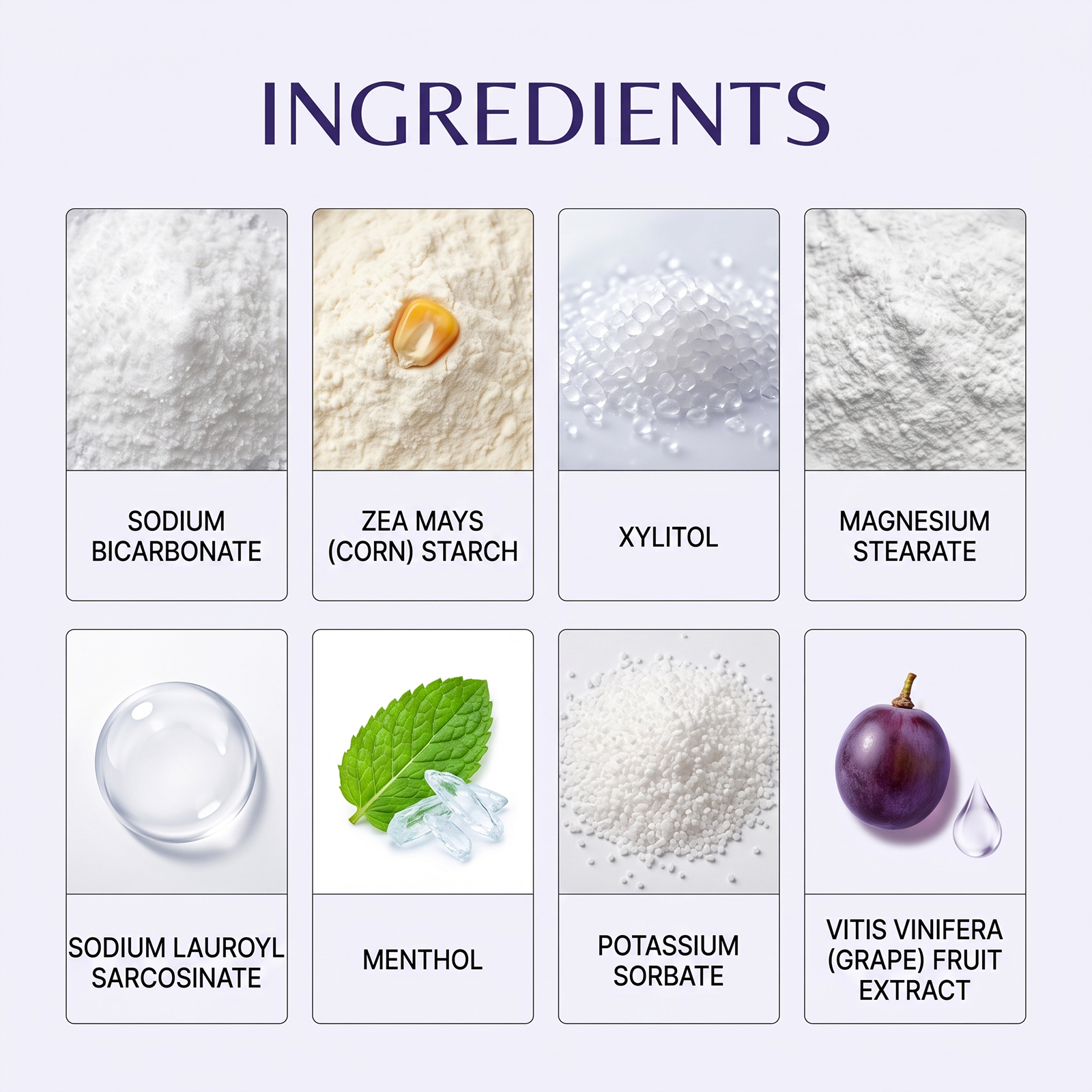 Purple Tooth Tablets Mild Gentle Cleansing Teeth Surface Stains Fresh Breath Comfort Oral Care Daily Portable