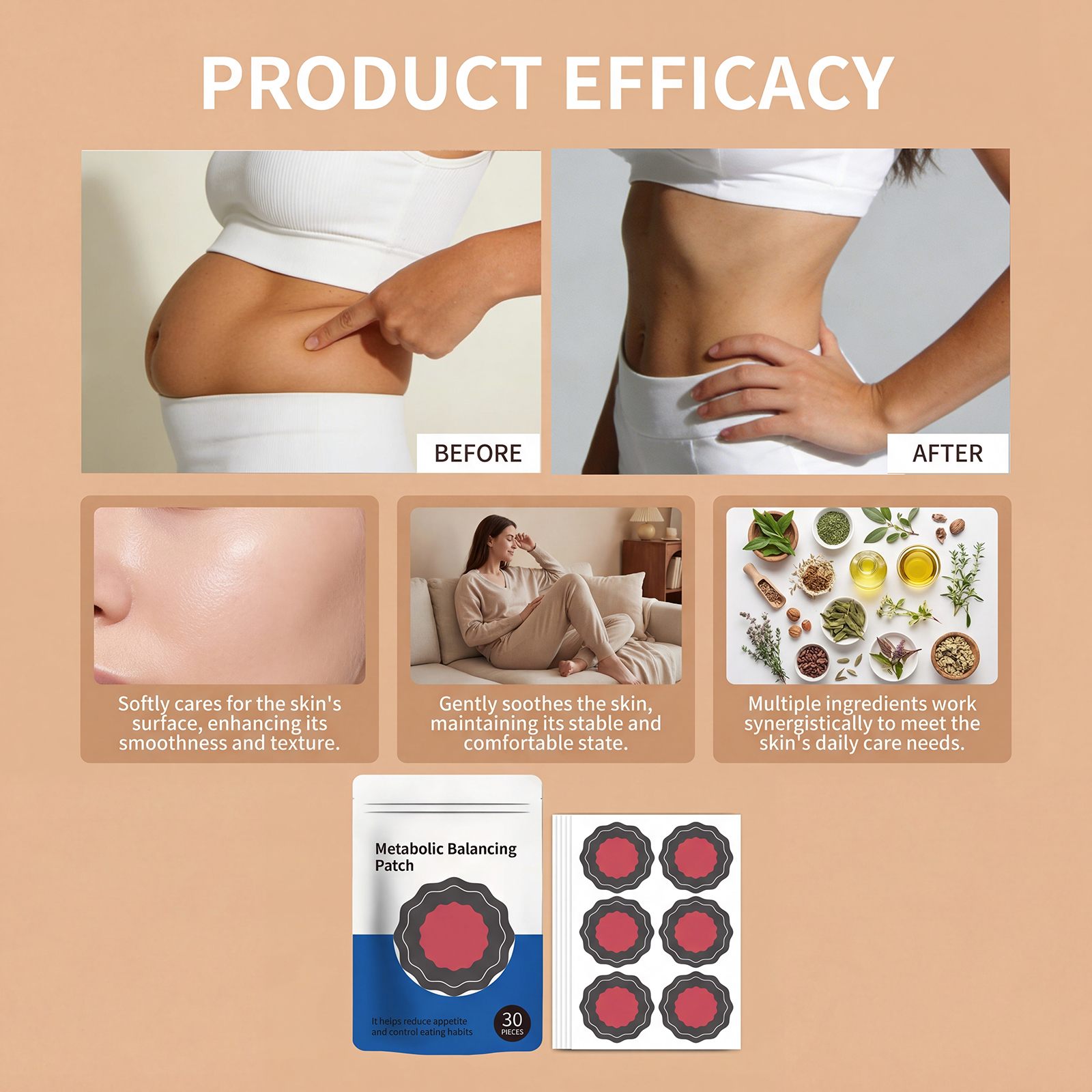 Metabolic Balance Patch Body Regulating Care Daily Physical Internal Conditioning Health Gentle Skin External Household Personal Wellness Maintenance