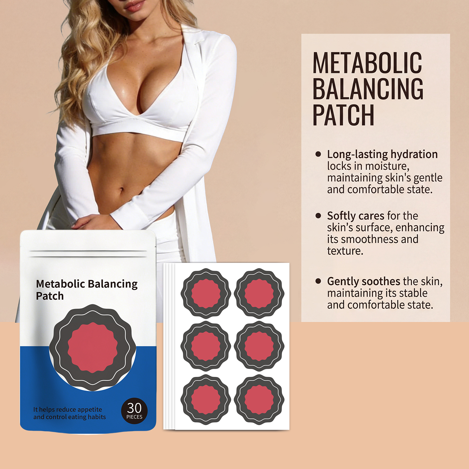 Metabolic Balance Patch Body Regulating Care Daily Physical Internal Conditioning Health Gentle Skin External Household Personal Wellness Maintenance