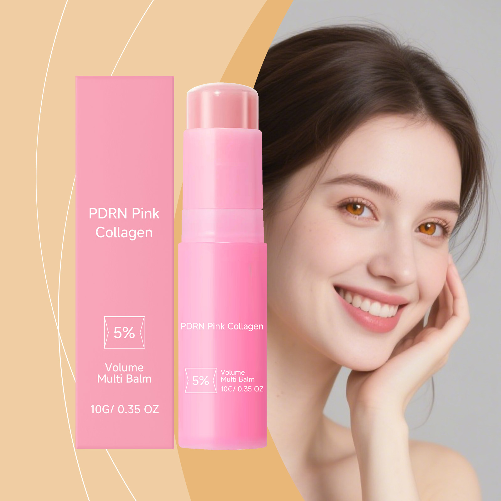 Pink Collagen Lip Balm Nourishes Dry Peeling Lips Provides Moisturizing Refreshing Non Greasy