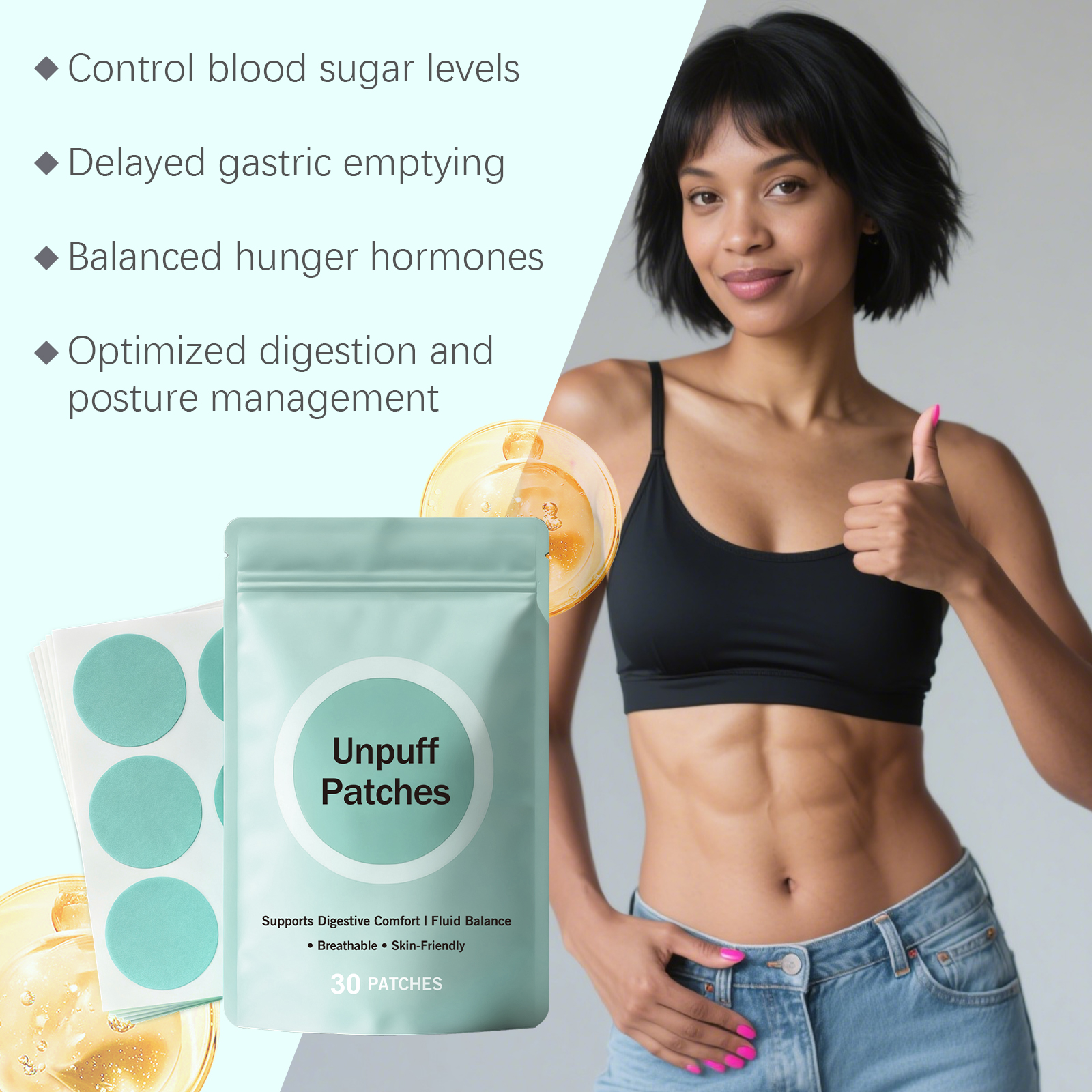 Body Care Patch Gentle Light Skin Friendly Comfort External Lazy Convenient Daily Figure Line Care