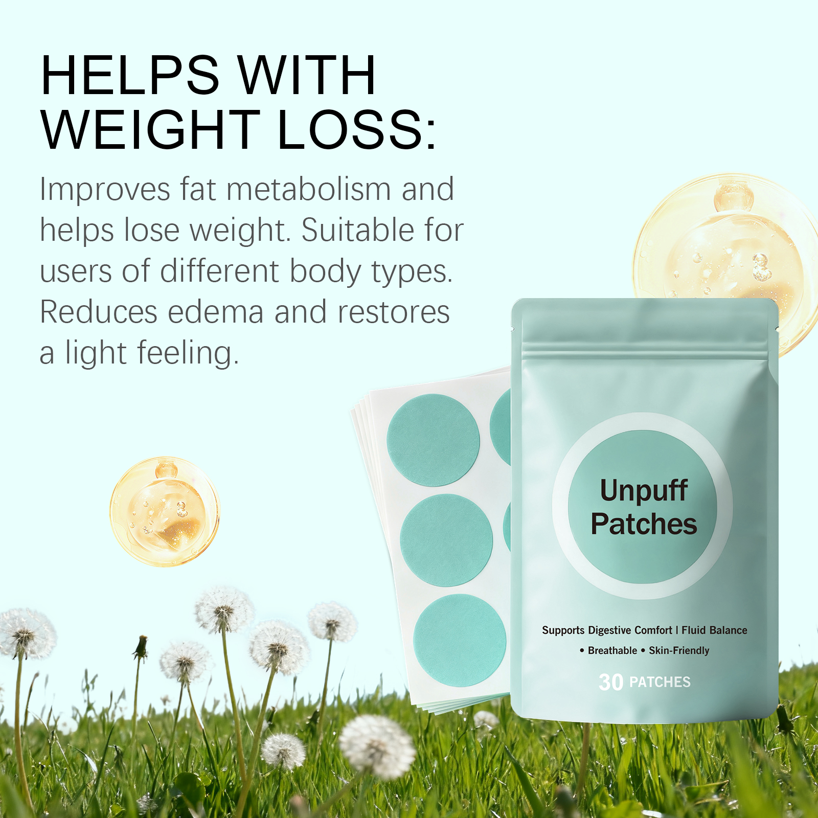 Body Care Patch Gentle Light Skin Friendly Comfort External Lazy Convenient Daily Figure Line Care
