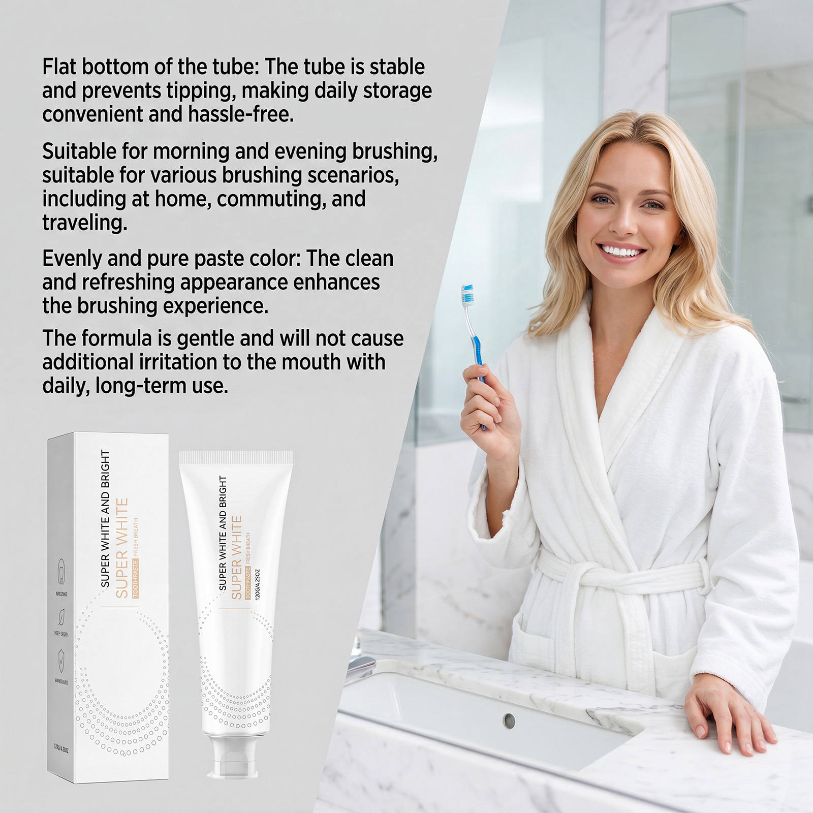 Clean Toothpaste Fresh Comfort Mint Scent Gentle Remove Plaque Stains Daily Bright Clean Care Teeth