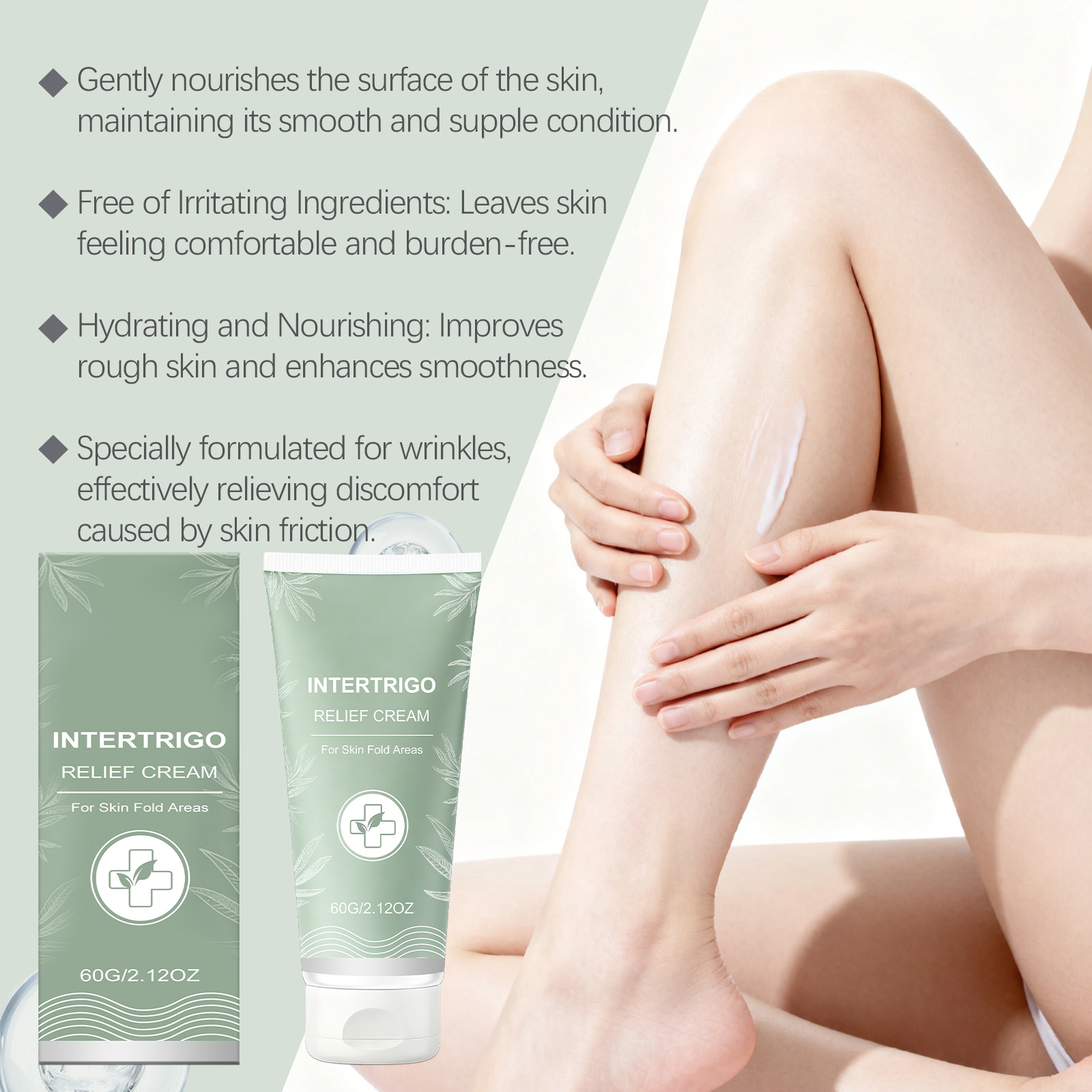 Body Partial Care Cream Gentle Skin Friendly Texture Refreshing Non Sticky Easily Absorbed Hydrating Moisturizing Skin