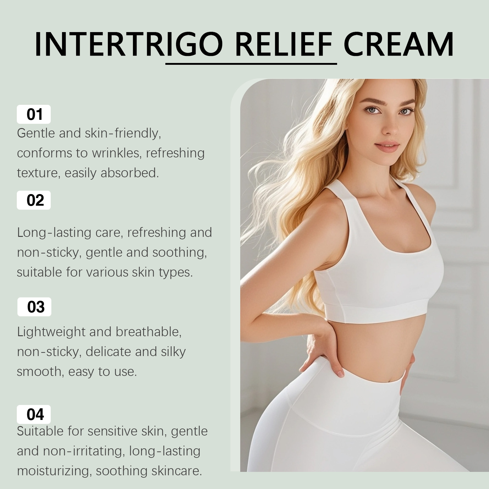 Body Partial Care Cream Gentle Skin Friendly Texture Refreshing Non Sticky Easily Absorbed Hydrating Moisturizing Skin