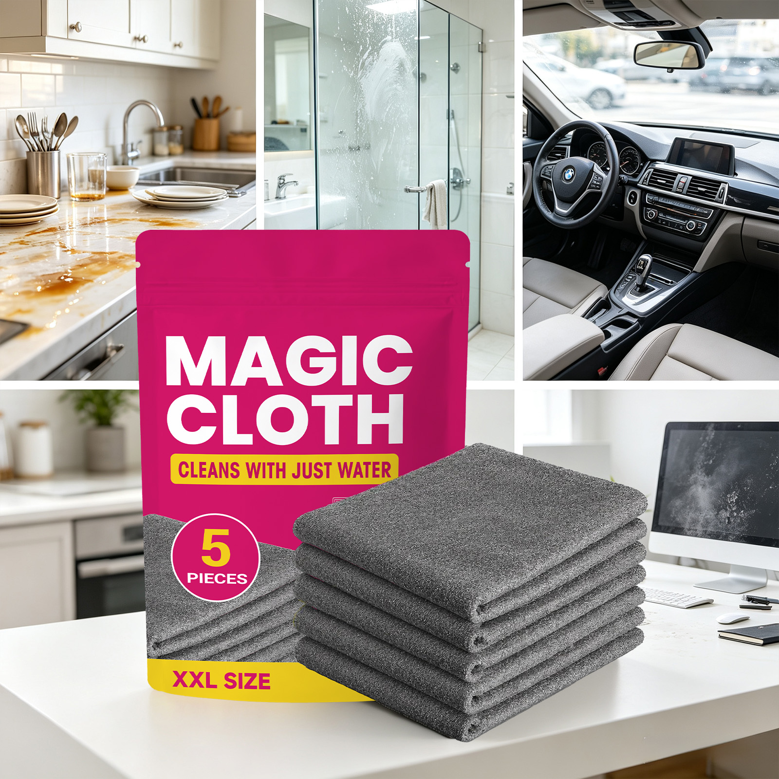 Magic Cloth Soft Paint Safe Clean Remove Surface Stains Dust Multi Scene Applicable Multi Purpose