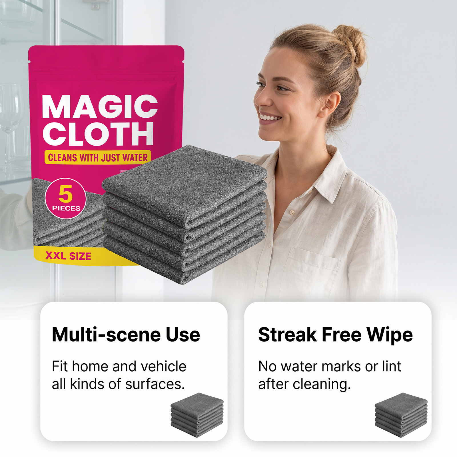 Magic Cloth Soft Paint Safe Clean Remove Surface Stains Dust Multi Scene Applicable Multi Purpose