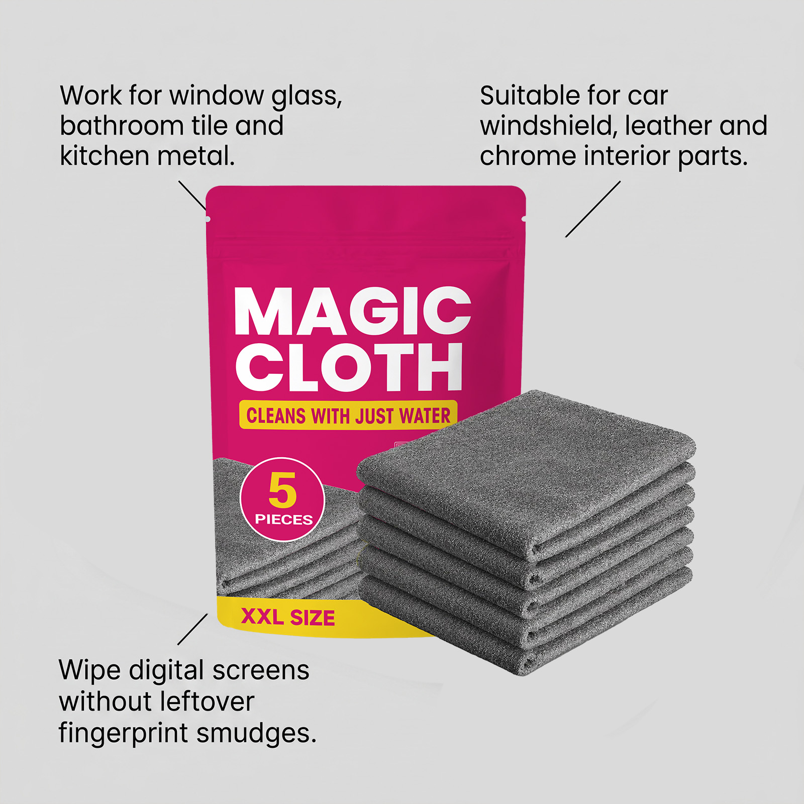 Magic Cloth Soft Paint Safe Clean Remove Surface Stains Dust Multi Scene Applicable Multi Purpose
