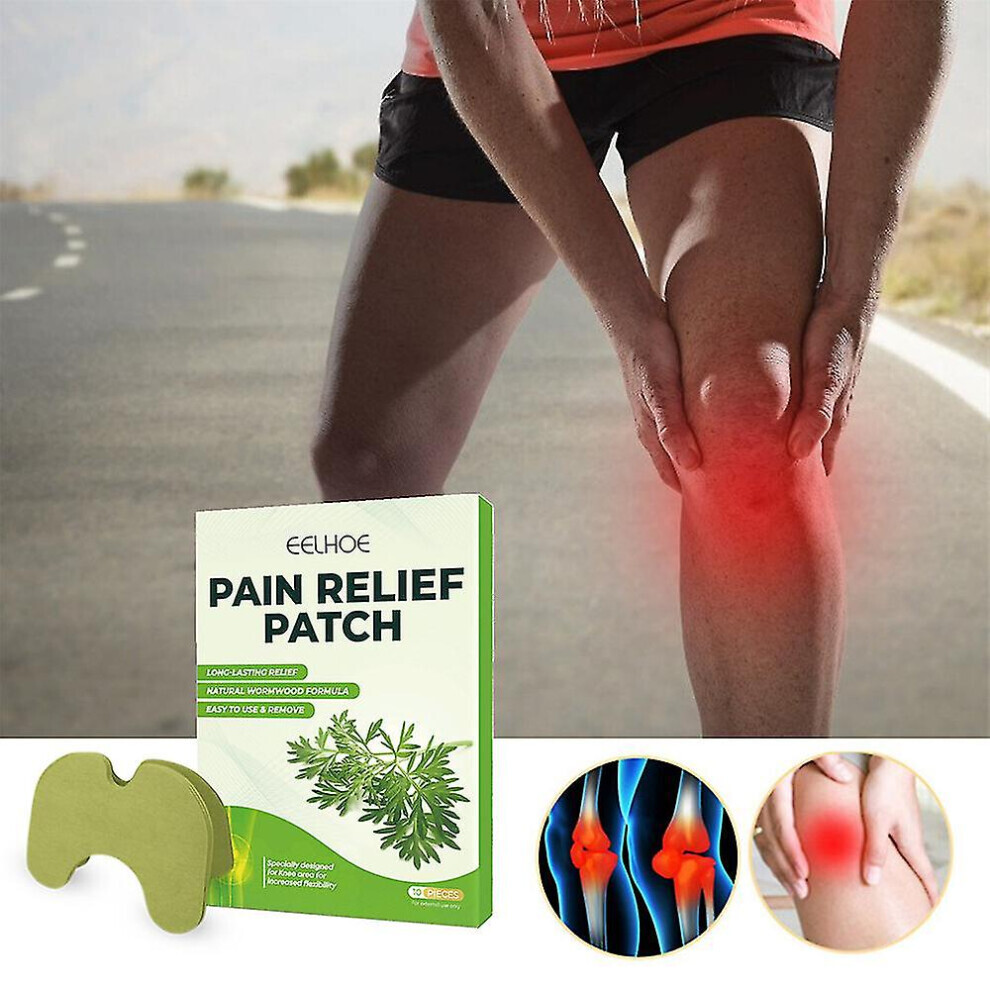 50pcs Knee Patch Wormwood Knee Sticker Plaster Extract Analgesic Cartilage Pain Relieving Patch Self-heating Herbal