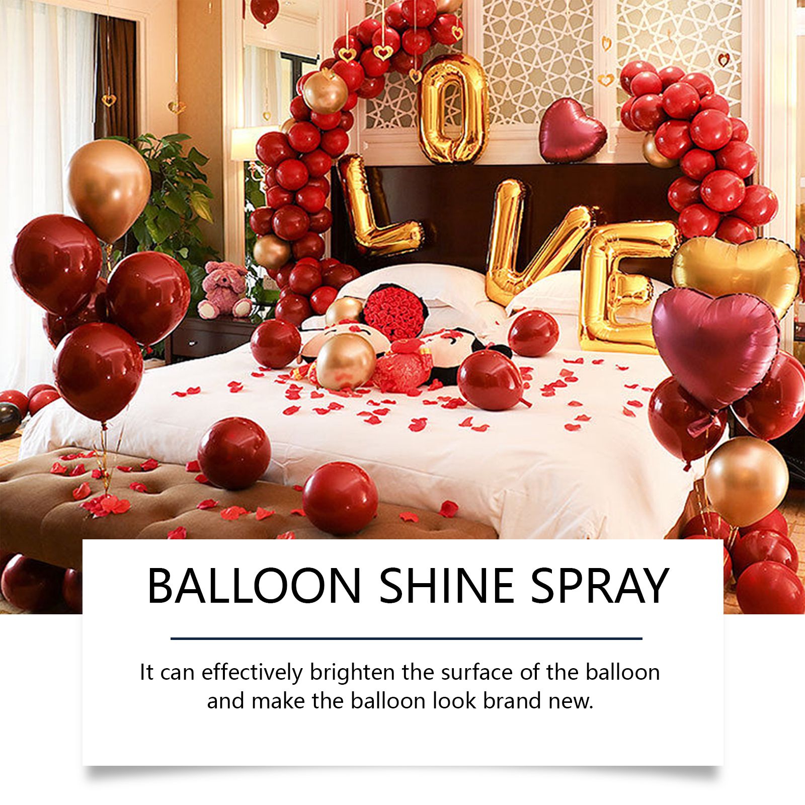 Balloon Shine Spray Gloss Enhancer For Party Decoration Lasting Brightness