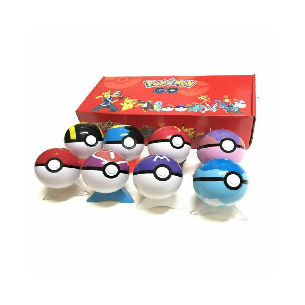 8Pcs Pokeball Ball set Pokemon GO Action Figures Christmas Toy Gift