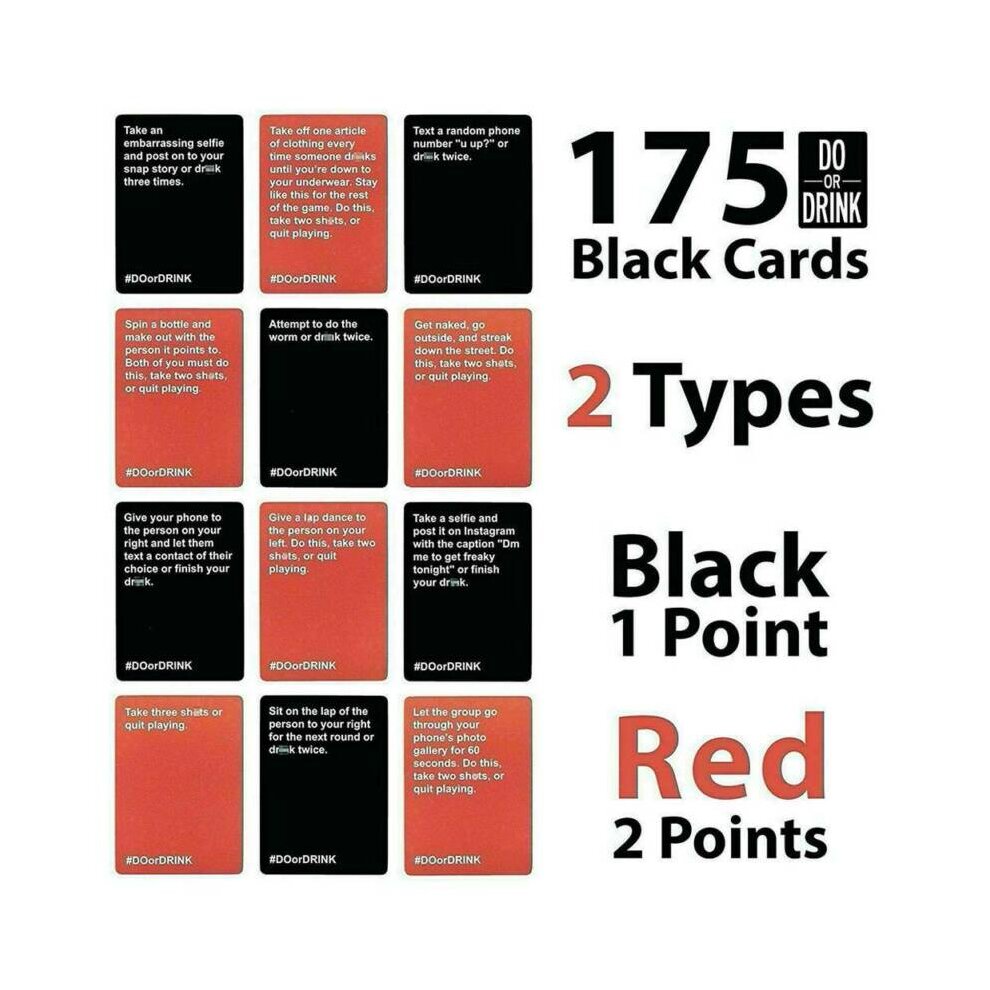 Do or Drink - Drinking Card Games for Adults - Fun & Dirty Party - Dare Shots