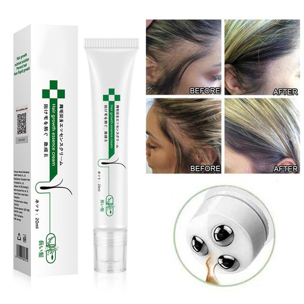 Hair Line Growth Serum Derma Scalp Triple Roll Hair Anti Products Hair Essence Massager Regrow Loss Hair Fast 20ML