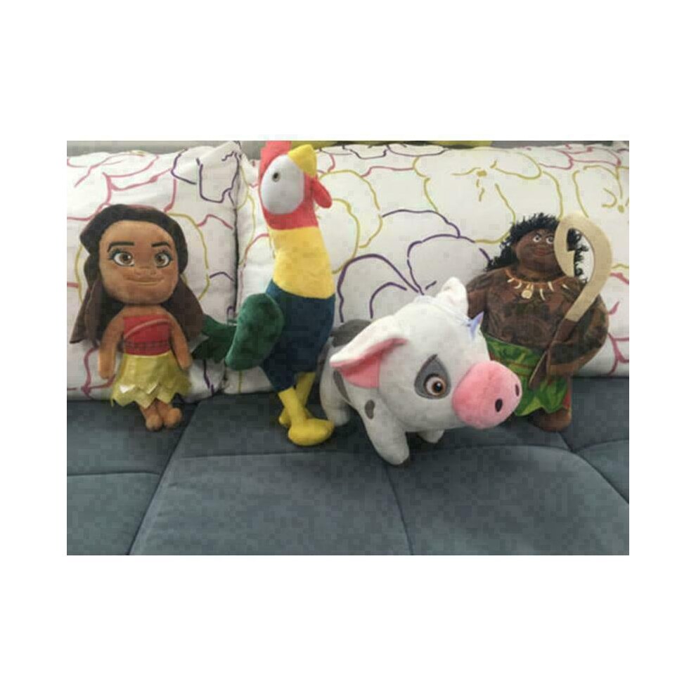 4PCS/SET Moana Movie Maui Pua Heihei Cartoon Soft Plush Kids Doll Toy