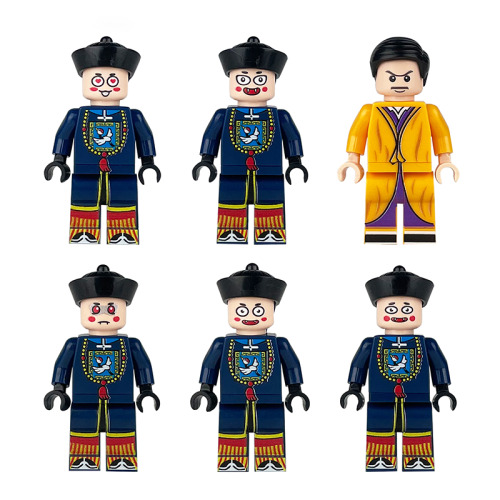 6pcs Chinese Zombie Lin Zhengying Toy Building Blocks Cute Ghost Halloween