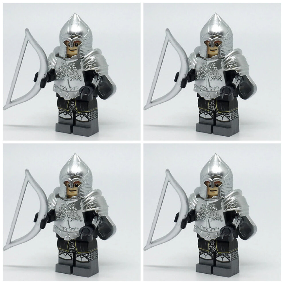 (Gondor Archers Soldiers 4 Action Toys) Lord Of The Rings Hobbit Mini Figures Fits Lego
