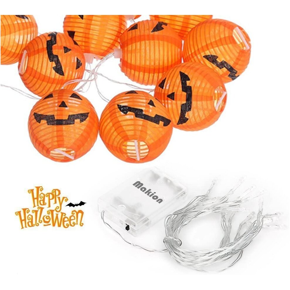 Halloween Lights,Makion Halloween Decorations Fairy Lights 1.5M 10 Led Pumpkin Lanterns