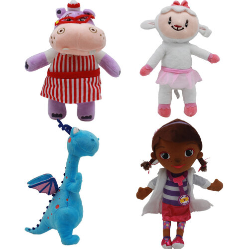 4pcs Doctor Doc McStuffins Muffin Hippo Plush Toy Doll 30cm