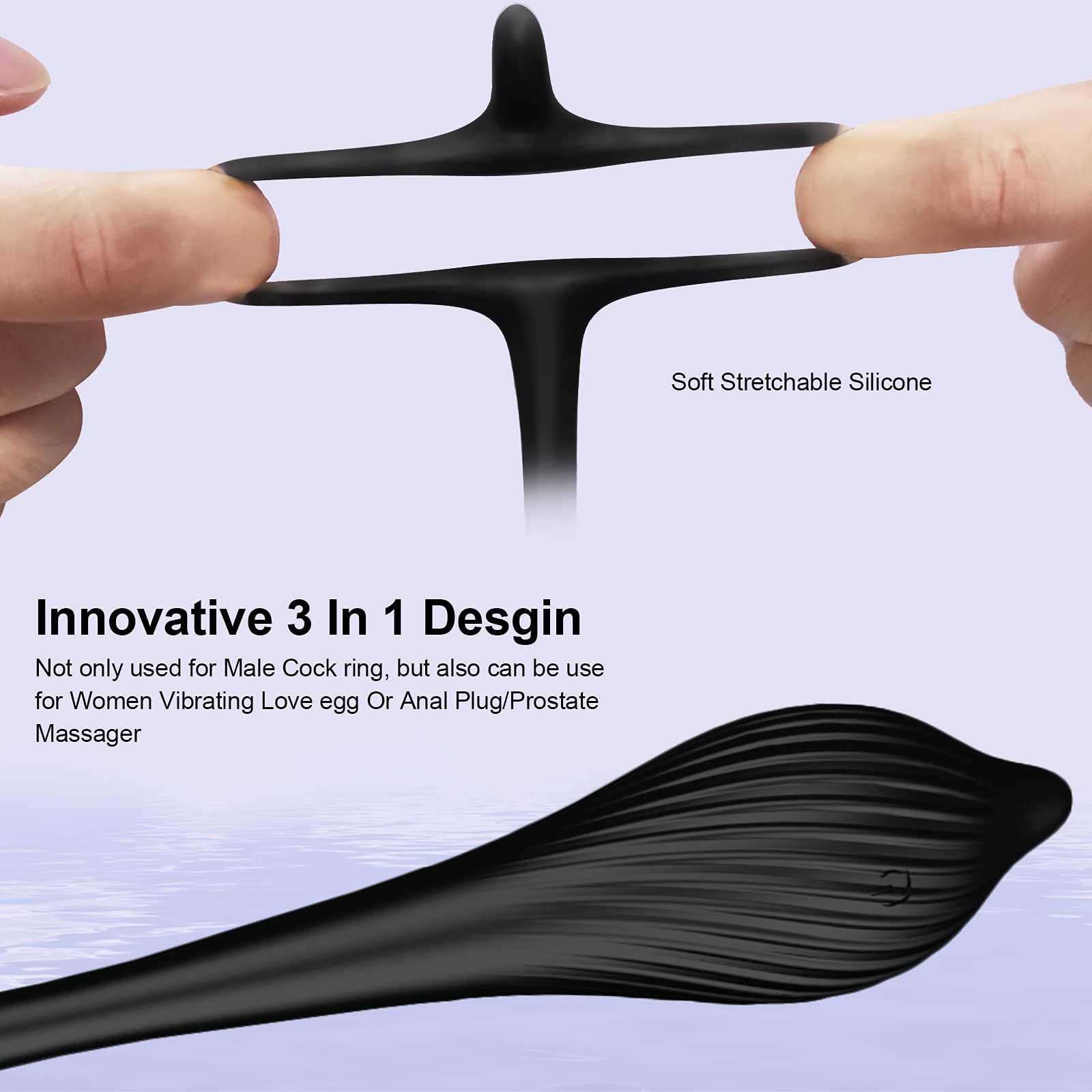 Male Cock Ring Massager Love Egg Vibrator Vibrating Ball for Couples Anal Butt Plug Penis Ring Adult Sex Toys Wireless Remote Control 12 Vibration Mode Rechargeable G Spot Clit Anal Stimulate
