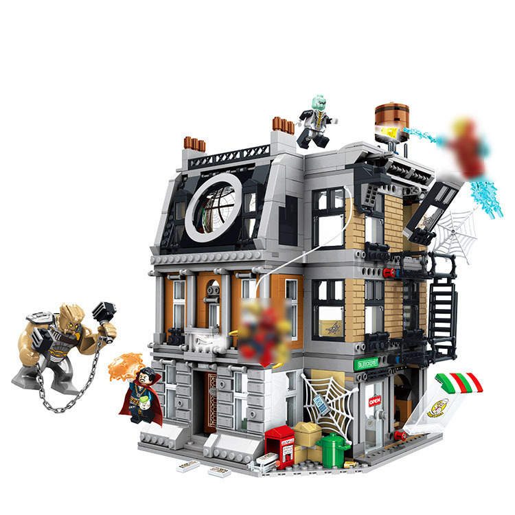 1044pcs Super Revengers 3-level New York Sanctum Sanctorum Showdown Strange Iron 10840 Building Blocks Set Compatible With Model No Box