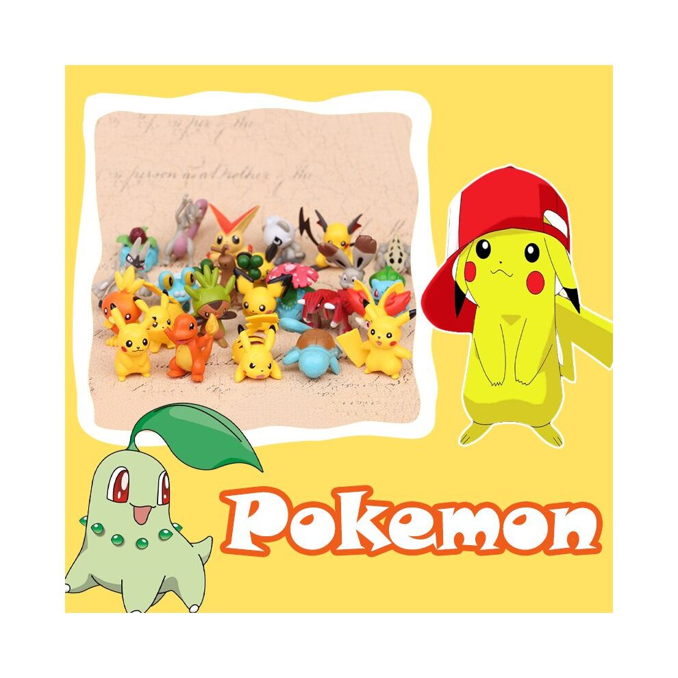 Pokemon Monster Collectible Action Figures PVC Mini Figurines Ornamental Doll Kids Toy 144PCS Set