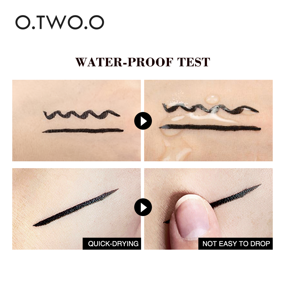 Eyeliner Stamp Black Liquid Eyeliner Pen Eye Liner Pencil Natural Waterproof Fast Dry Double-ended Sweat-proof Long-Lasting Makeup Cosmetics Tools for Women Beginners