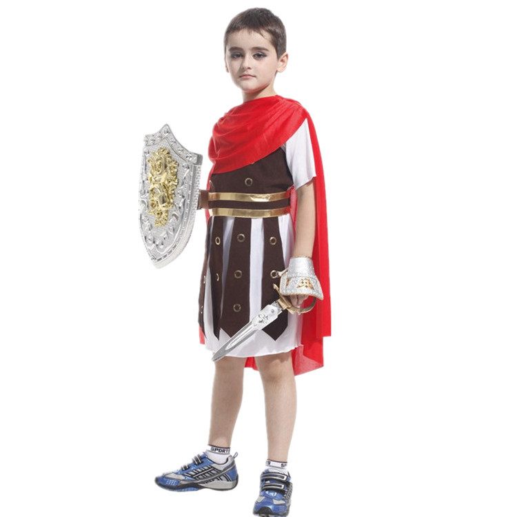 (110~120cm) Boys Roman Gladiator Historical Fancy Dress Costume