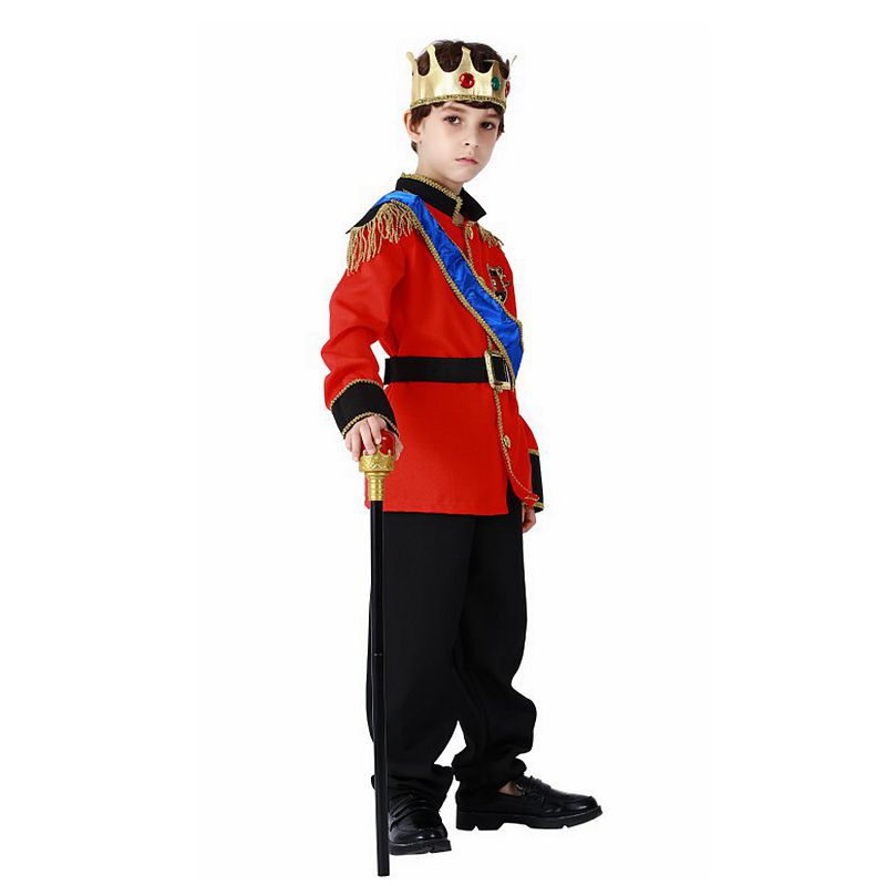 (110~120cm) Kids Boys Prince Charming Costume Medieval Royal Prince Dress up Outfits Halloween Cosplay Princes Costumes