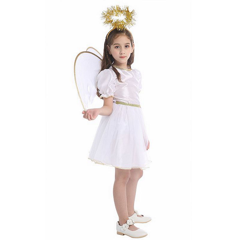 (110~120cm) Angel Costume Girls Kids Fairy Halloween Fancy Dress Party Costume