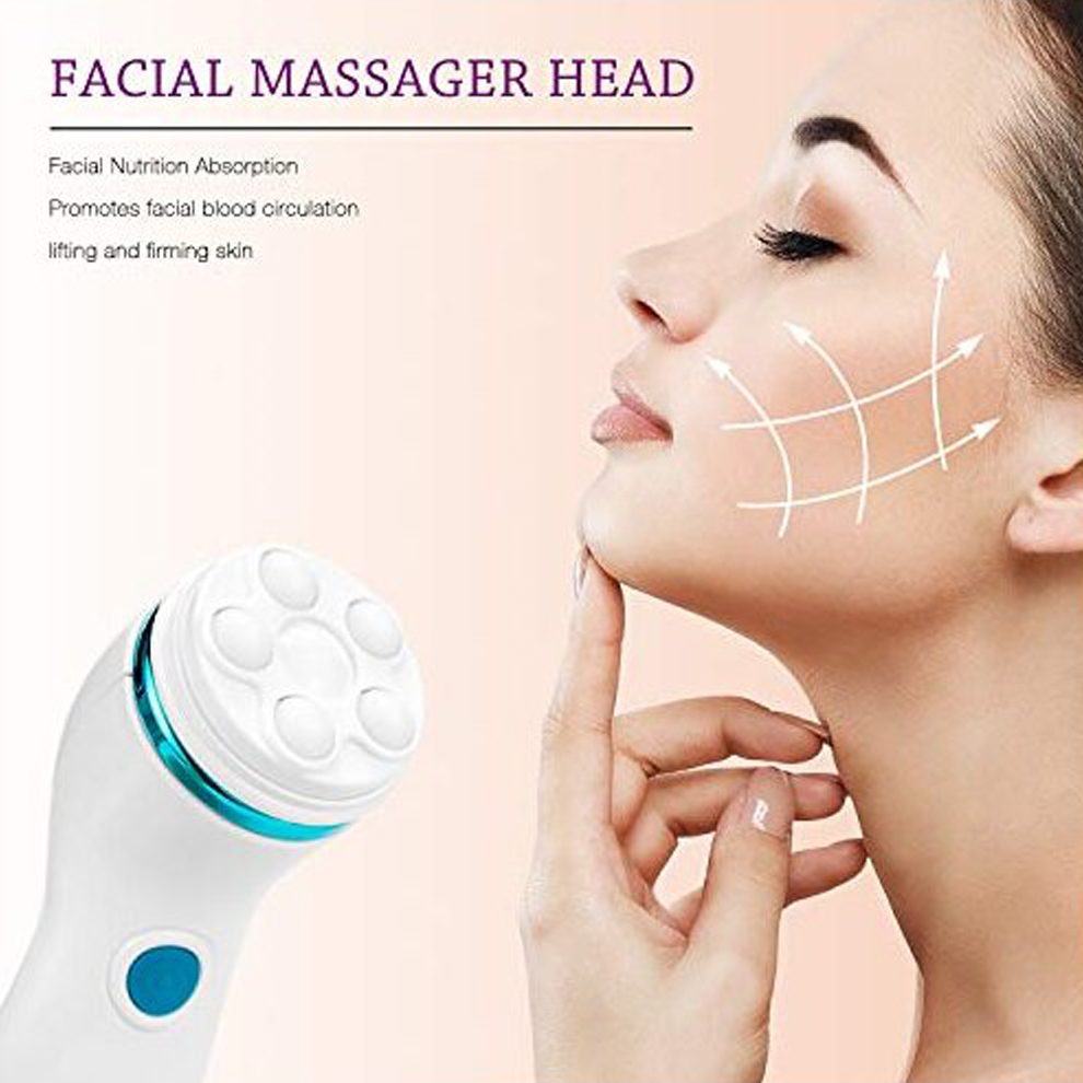 Facial Cleansing Brush Rechargeable Face Brush Set IPX65 Waterproof Electric Rotating Face Scrubber for Deep Cleaning Exfoliating Blackhead Removing