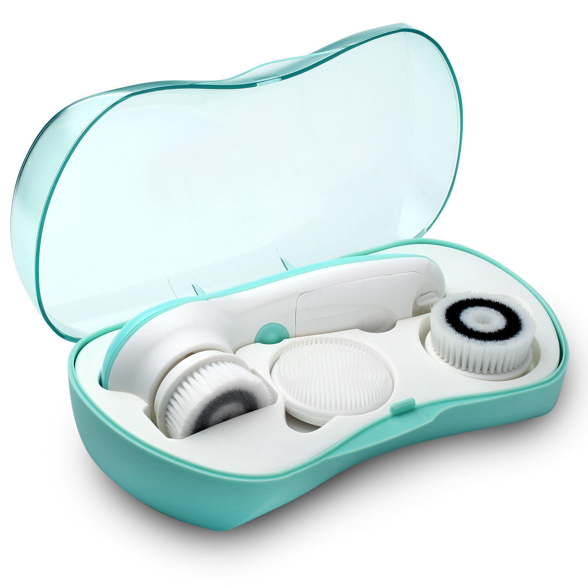 Waterproof Facial Cleansing Spin Brush Face Spa System Advanced Microdermabrasion Gentle Exfoliation and Deep Scrubbing with 3 Exfoliating Brush Heads