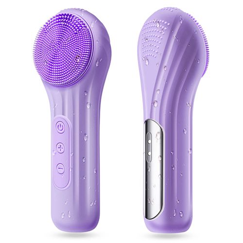 Face Scrubber Silicone Electric Facial Cleansing Brush Skincare Tools with Magnet Charger for Deep Cleaning Gentle Exfoliating Massaging