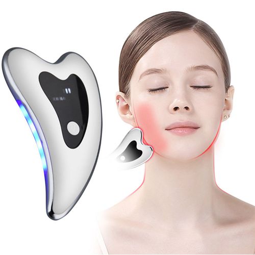 Facial Massager Skincare Tools Electric Gua Sha Plate Tools Face Scraping Massager Facial Plate Lifting Device Board Anti Aging Wrinkles Lifting Face Skin