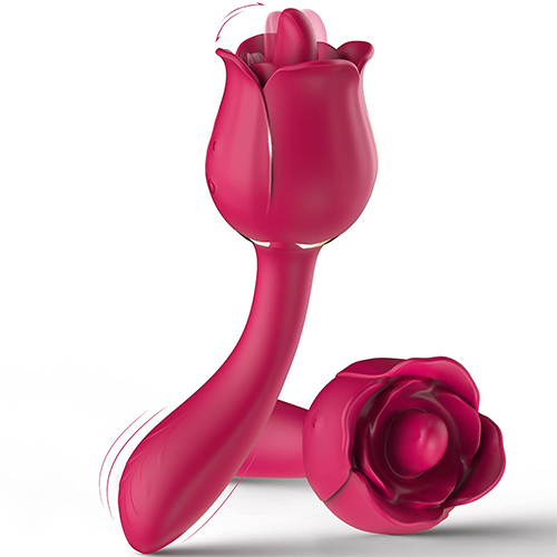 Rose Sex Toy Vibrator Clitoral Tongue Licking Toy Nipples Clitorals G Spot Stimulator for Women Adult Toys for Couples