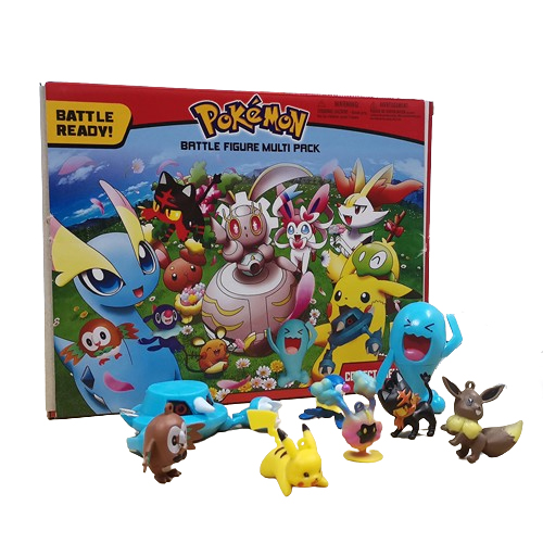 Pokemon Battle Figure Multi Pack Pikachu Eevee Wobbuffet Toys Gifts for Kids 8pcs Set