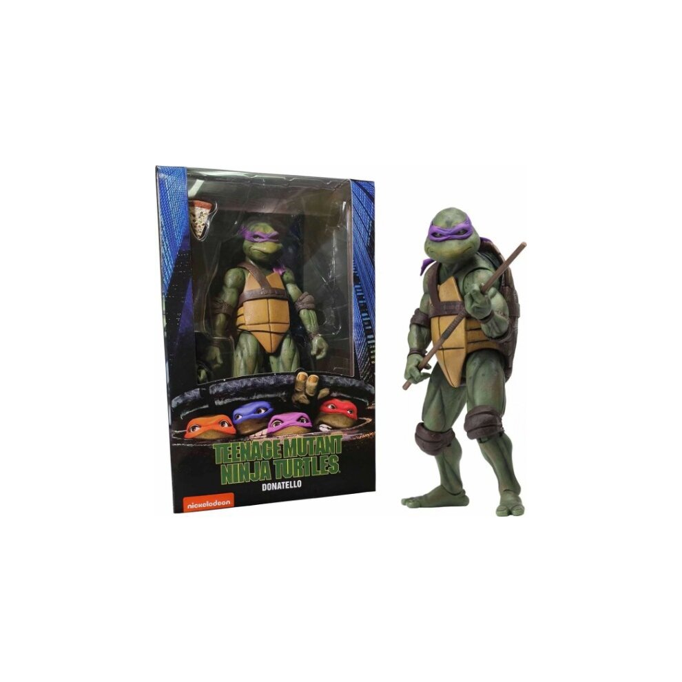 (Michelangelo) NECA Teenage Mutant Ninja Turtles 1990 Movie TMNT Action Figure Movie Theme Toy Gift for Boys and Fans