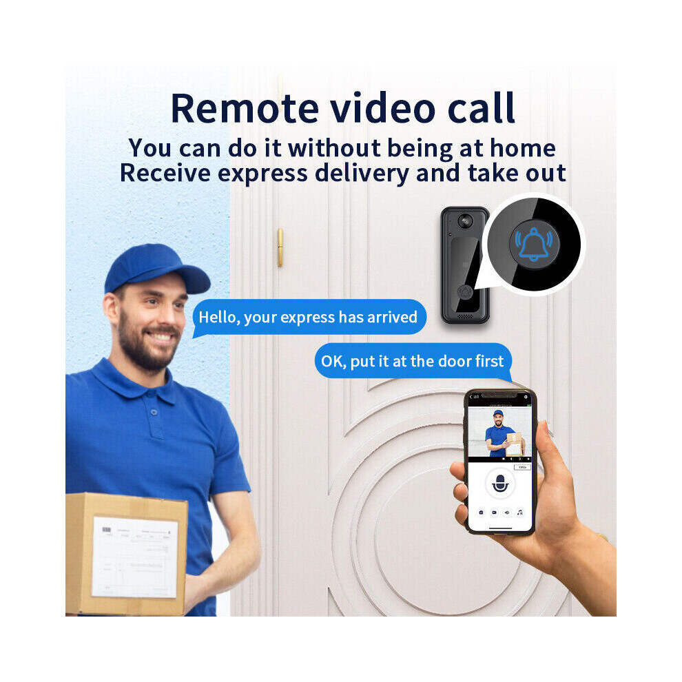 Wireless Video Doorbell Camera WiFi Real-time Intercom Doorbell Ring