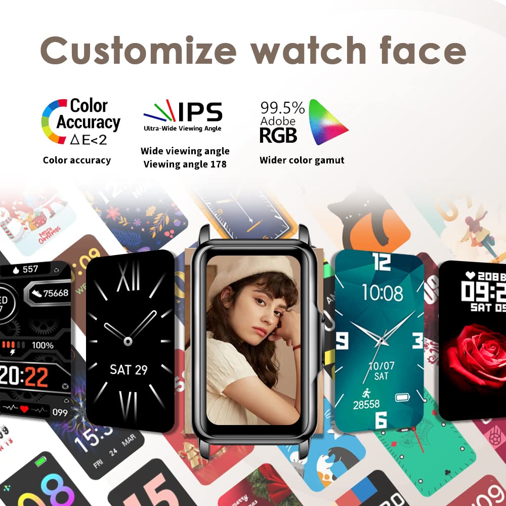 Ladies Smartwatch Smart Watch for Women Blood Pressure Bracelet Heart Rate Blood Oxygen Sleep Monitor Compatible with Android iOS