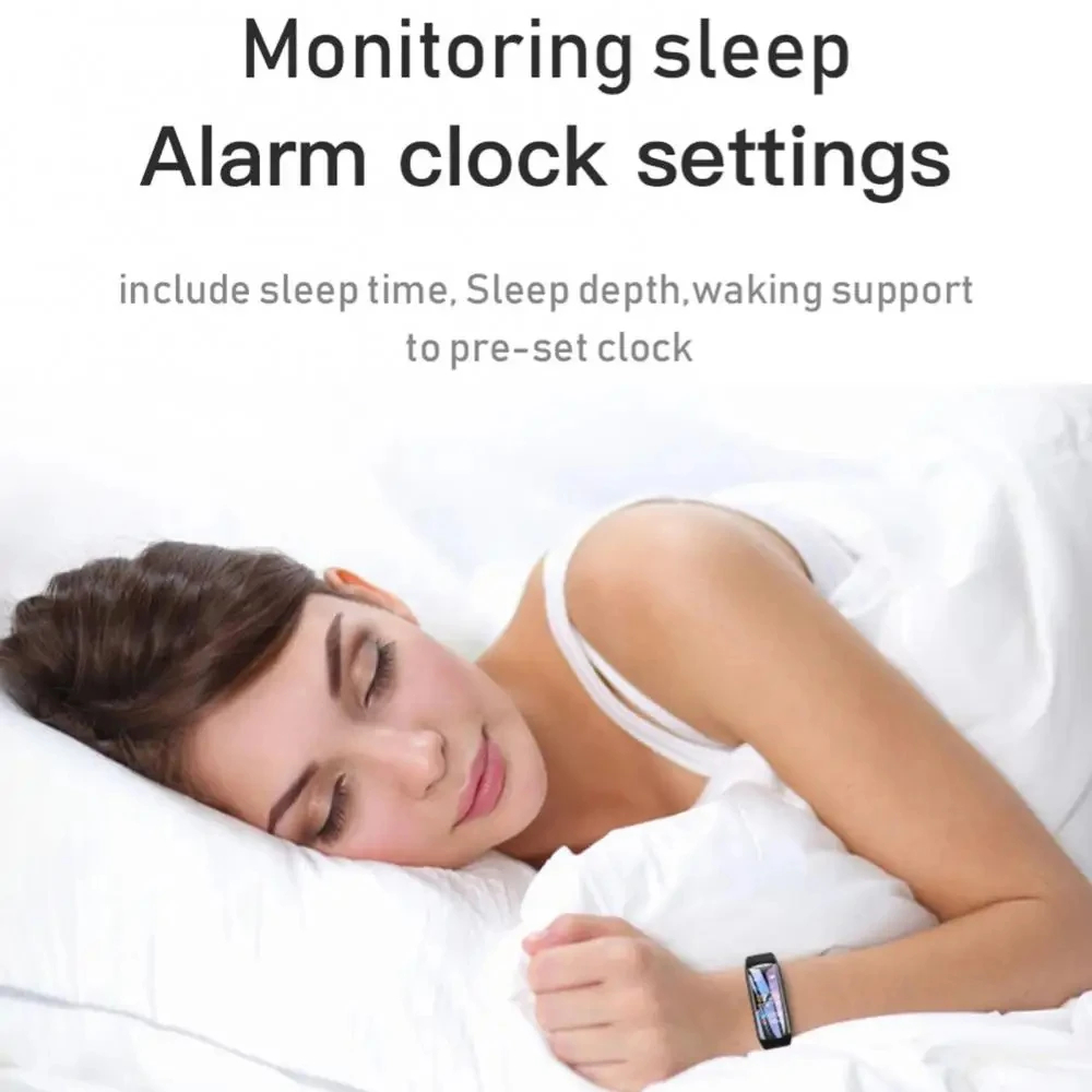 Sports Heart Rate Bluetooth Smart Band Watch Women Men Wristband HD Color Screen
