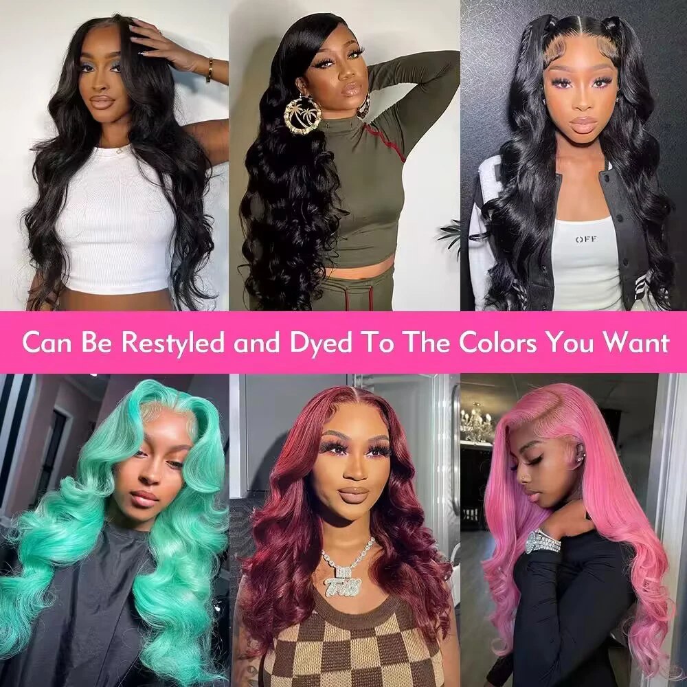 (5x5 HD 18inches) HD Transparent 13x4 13x6 Body Wave Lace Front Wig Pre Plucked 360 Lace Frontal Wig Human Hair Wigs For Women 5x5 Wig 200 Density